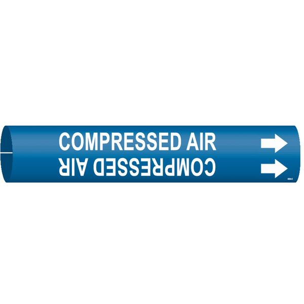 Pipe Mrkr, Compressed Air, 2-1/2to3-7/8 In, 4034-C