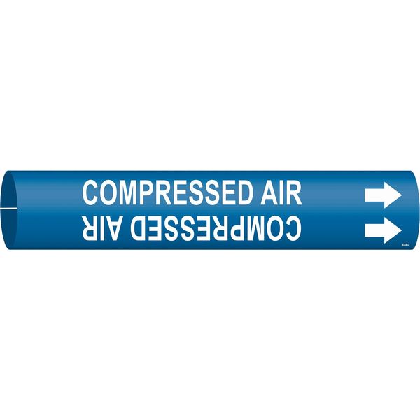 Pipe Marker, Compressed Air, Blue, 4 to6 In