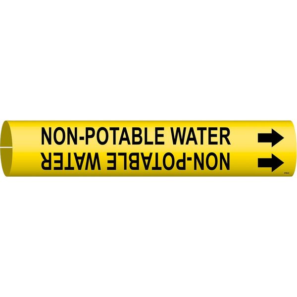 Pipe Mrkr, Non-Potable Water, 2-1/2to3-7/8, 4102-C