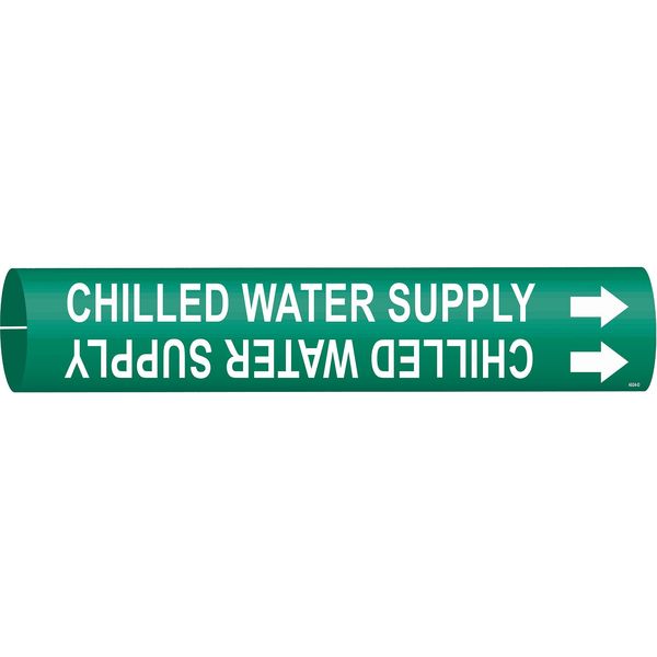 Pipe Markr, Chilled Water SupplGn, 4to6 In