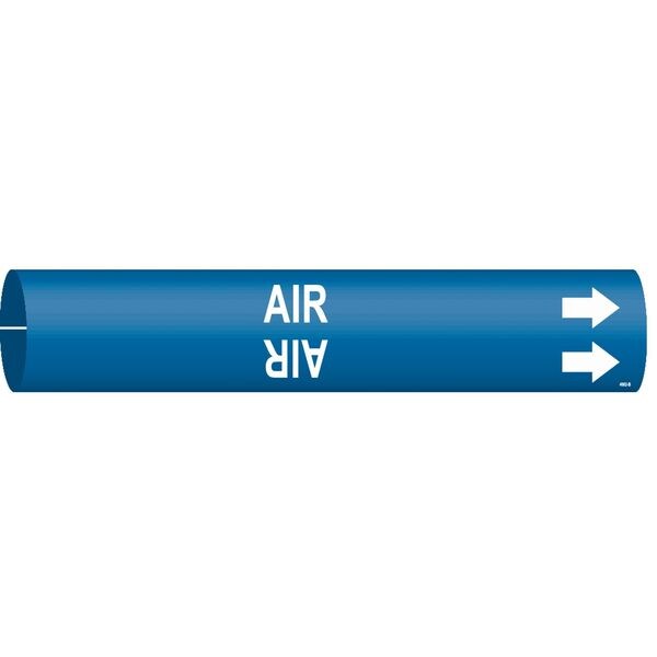 Pipe Marker, Air, Blue, 1-1/2 to 2-3/8 In, 4002-B