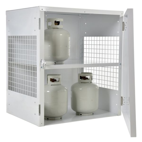 Gas Cylinder Cabinet, 40 in.W, Capacity 12