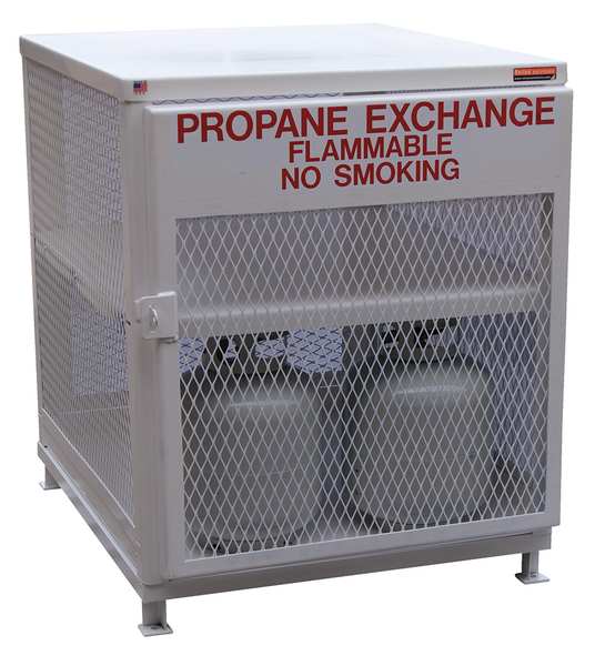 Gas Cylinder Cabinet, 40in.W, Capacity 12
