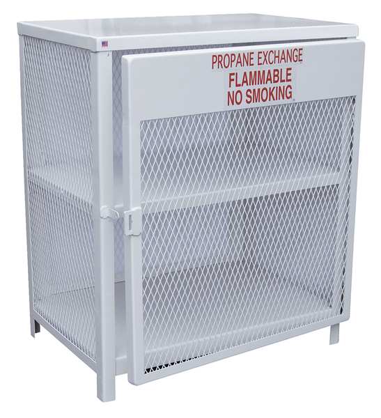 Gas Cylinder Cabinet, 40in.W, Capacity 12