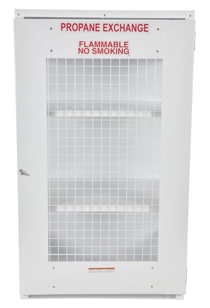 Gas Cylinder Cabinet, 40 in.W, Capacity 18
