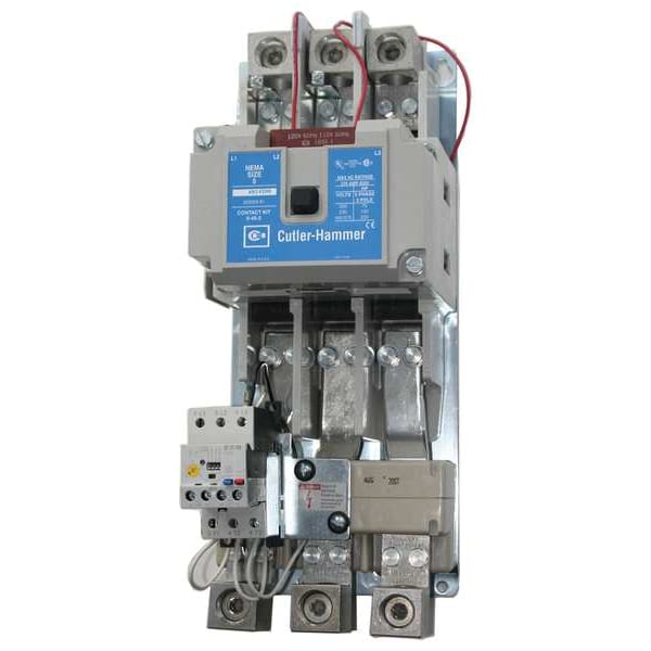 Nonreversing NEMA Magnetic Motor Starter, No Enclosure NEMA Rating, 208V AC, 3 Poles, 1NO