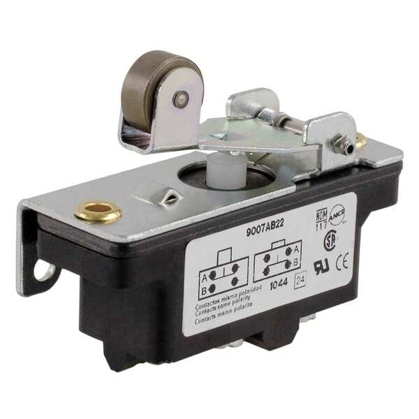 Industrial Snap Action Switch, Lever, Roller Actuator, 1NC/1NO, 15A @ 600V AC Contact Rating