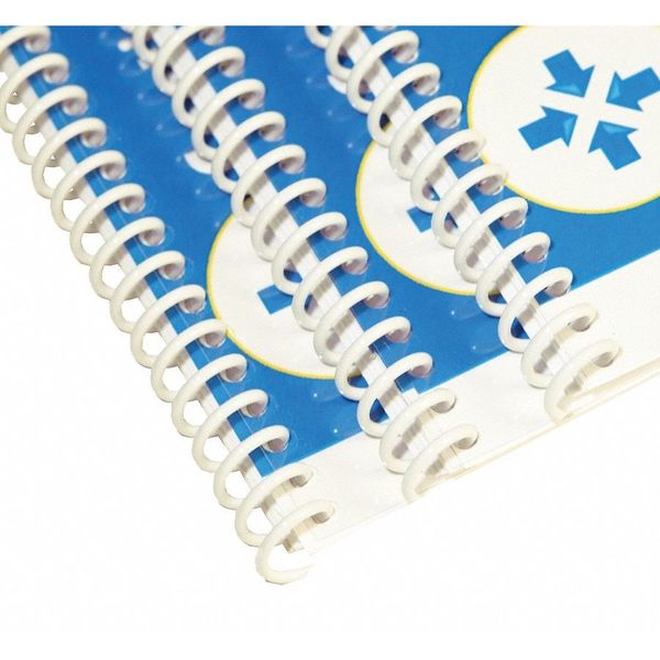 Binding Spines, Coil, 6mm, White, PK100