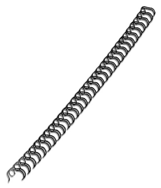 Binding Spines, Wire, 1/4in, Black, PK100