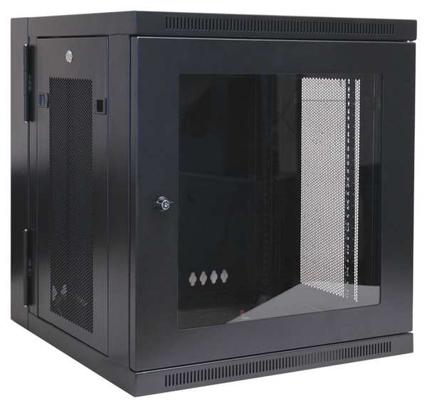 Rack Enclosure, 12U, 25 in H, 23.63 in W