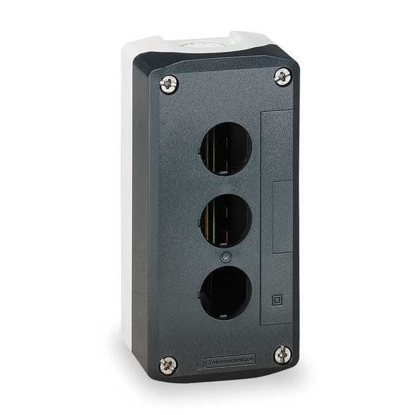 Pushbutton Enclosure, 22mm, 3 Hole, Plastic