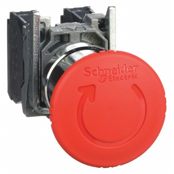 Emergency Stop Push Button, 22 mm, 1NO/1NC, Red