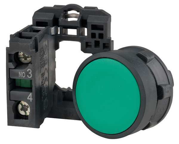Non-Illuminated Push Button, 22 mm, 1NO, Green