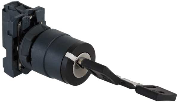 Non-Illum Selector Swtch, 22mm, 2 Pos, Keyd