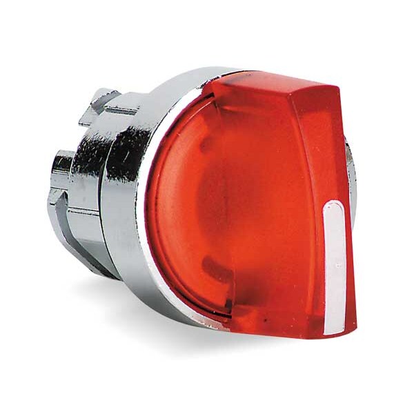 Illum Selector Switch, 3 Pos, 22mm, Red