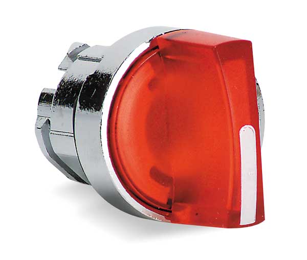 Illum Selector Switch, 3 Pos, 22mm, Red