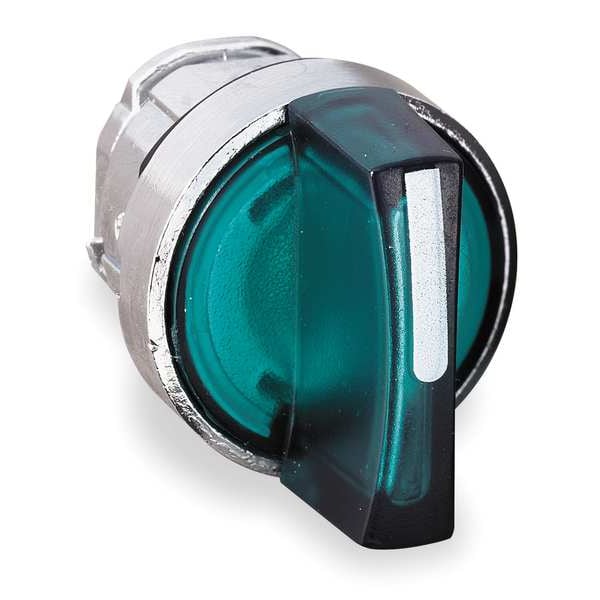 Illum Selector Switch, 3 Pos, 22mm, Green