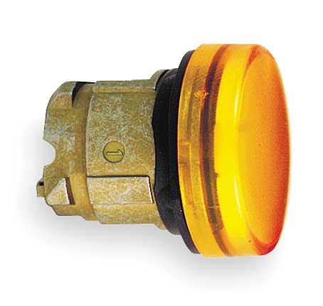 Pilot Light Head, Yellow, 22mm