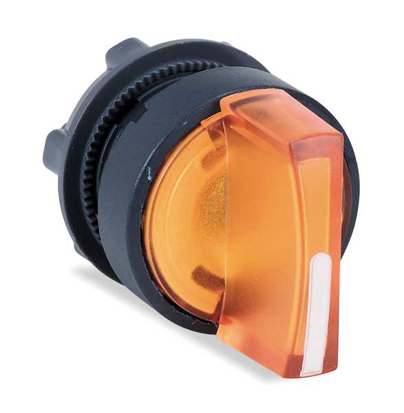 Illum Selector Switch, 3 Pos, 22mm, Yellow
