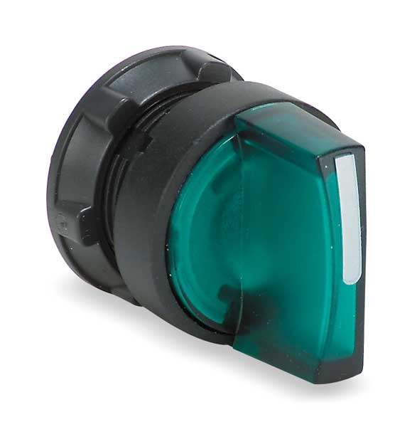Illum Selector Switch, 3 Pos, 22mm, Green