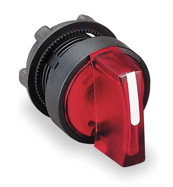 Illum Selector Switch, 3 Pos, 22mm, Red