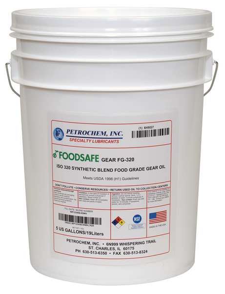 5 gal Gear Oil Pail 320 ISO Viscosity, 90 SAE, Clear
