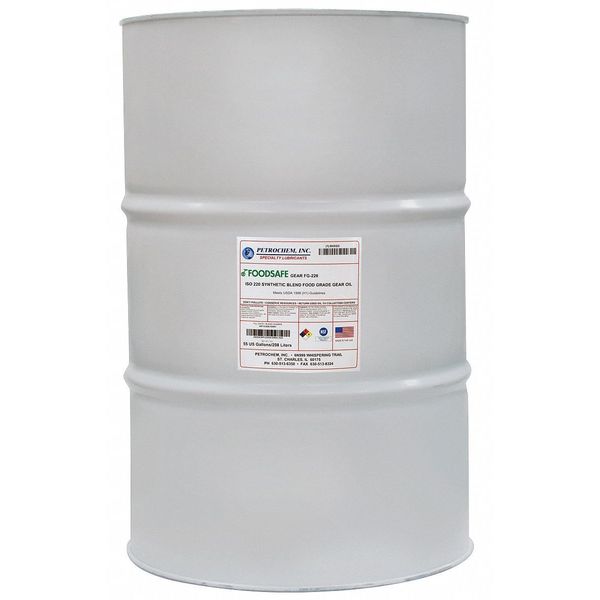 55 gal Gear Oil Drum 220 ISO Viscosity, 90 SAE, Clear
