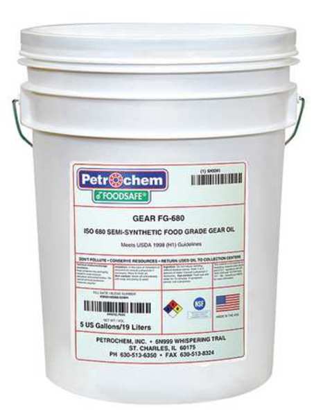 5 gal Gear Oil Pail 680 ISO Viscosity, 140 SAE, Clear