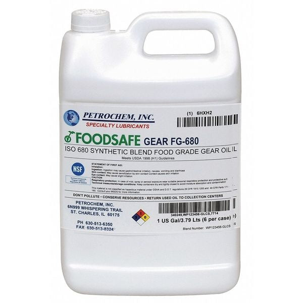 1 gal Gear Oil Can 680 ISO Viscosity, 140 SAE, Clear