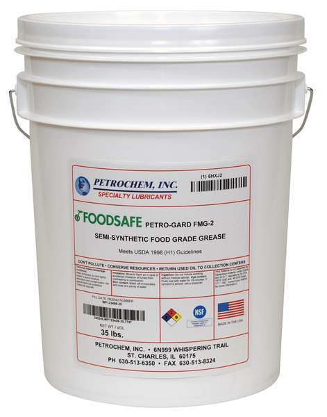 Food Grade Synthetic High Temp Grease, 5 Gal.
