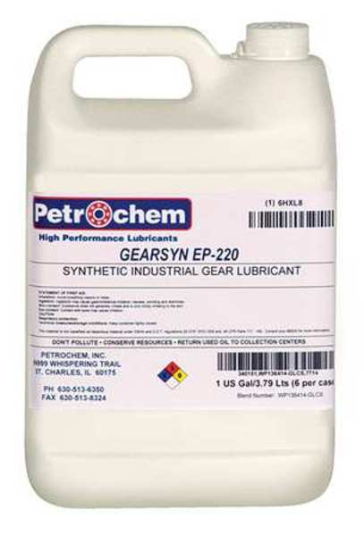 1 gal Gear Oil Can 220 ISO Viscosity, 90 SAE, Clear, Straw