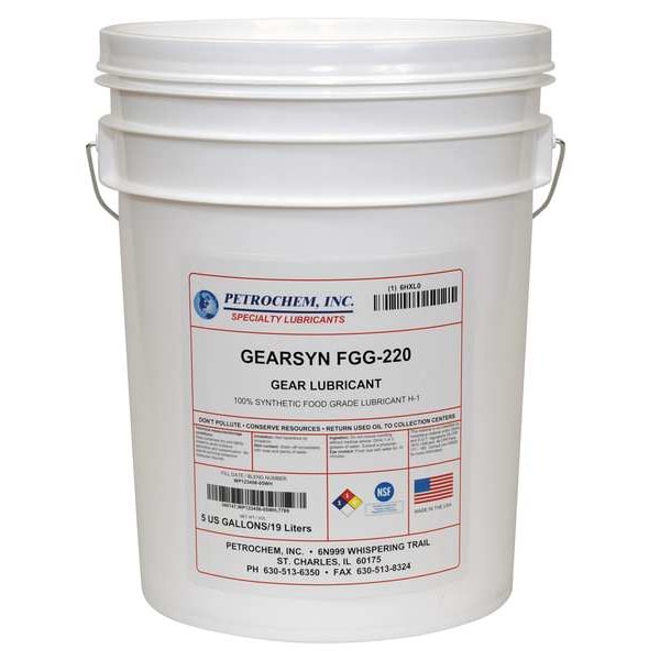 5 gal Gear Oil Pail 220 ISO Viscosity, 90 SAE, Clear
