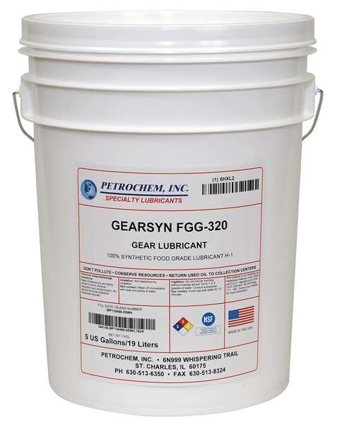 5 gal Gear Oil Pail 320 ISO Viscosity, 90 SAE, Bright and Clear