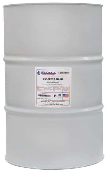 55 gal Gear Oil Drum 460 ISO Viscosity, 140 SAE, Bright and Clear