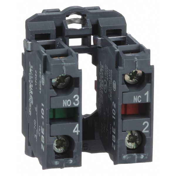 Contact Block, 1NO + 1NC Slow Break, 22mm
