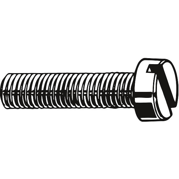 #6-32 x 3/4 in Phillips Pan Machine Screw, Plain 18-8 Stainless Steel, 100 PK