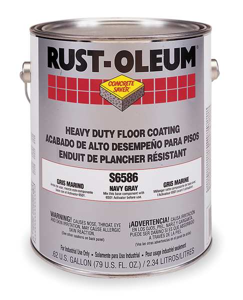 1 gal Floor Coating, High Gloss Finish, Silver Gray, Solvent Base