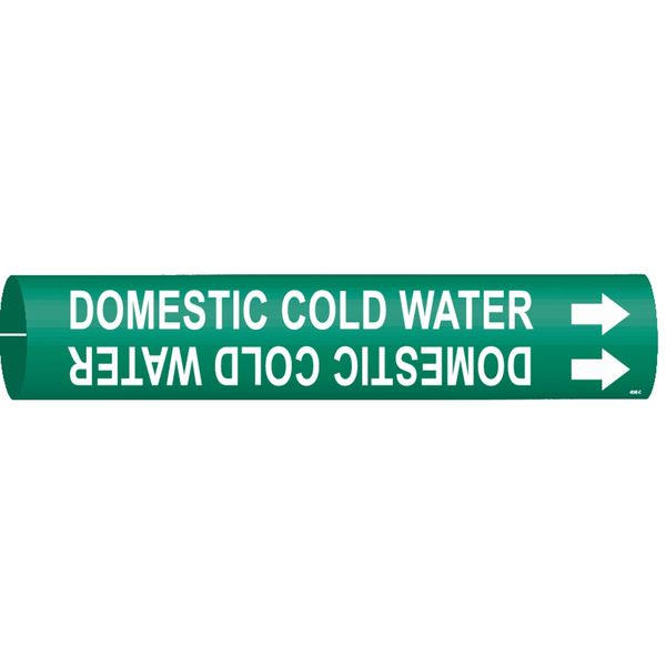 Pipe Marker, Domestic Cold Water, Green, 4048-C