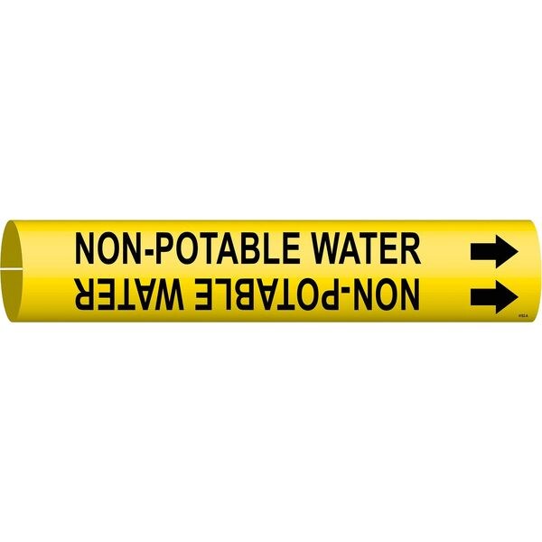 Pipe Mrkr, Non-Potable Water, 3/4to1-3/8In, 4102-A