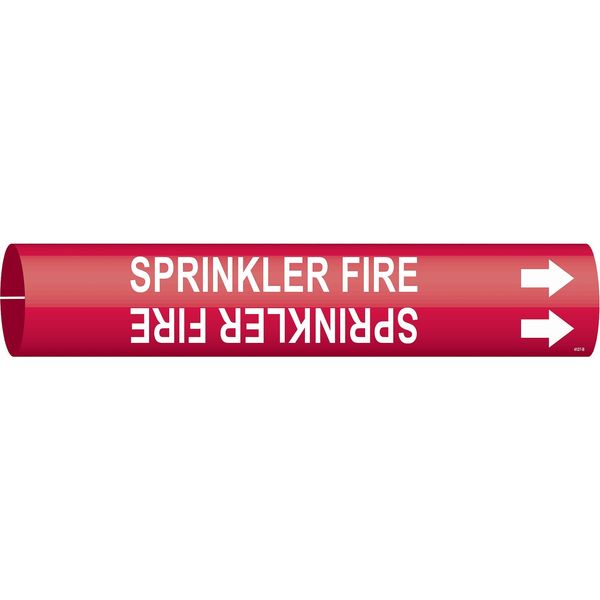 Pipe Mrkr, Sprinkler Fire, 1-1/2to2-3/8 In