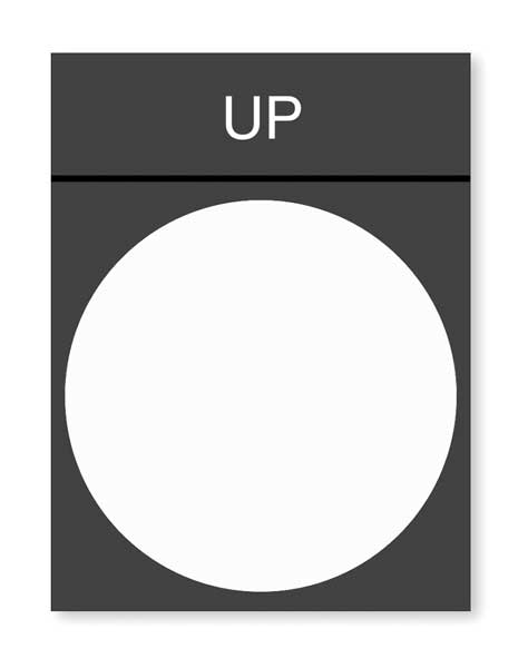 Legend Plate, Up, White/Black and Red