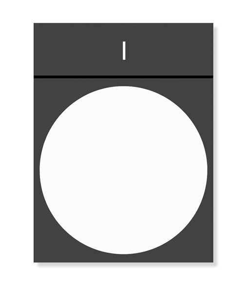 Legend Plate, I, White/Black and Red