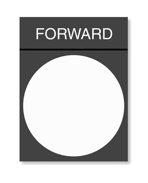 Legend Plate, Forward, White/Black and Red