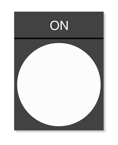 Legend Plate, On, White/Black and Red