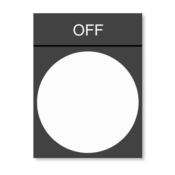 Legend Plate, Off, White/Black and Red