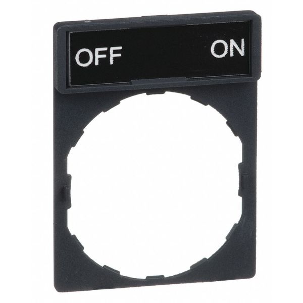 Legend Plate, Off-On, White/Black and Red