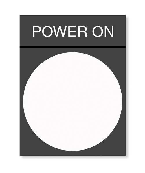 Legend Plate, Rectangular, Power On