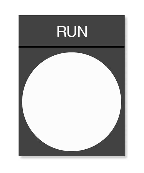 Legend Plate, Run, White/Black and Red