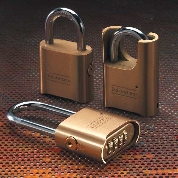 Combination Padlock, Bottom, Brass