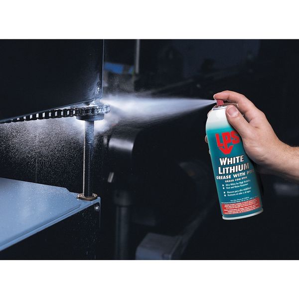 Multipurpose Grease, White Lithium, NLGI Grade 2, 16 oz Aerosol Can, White